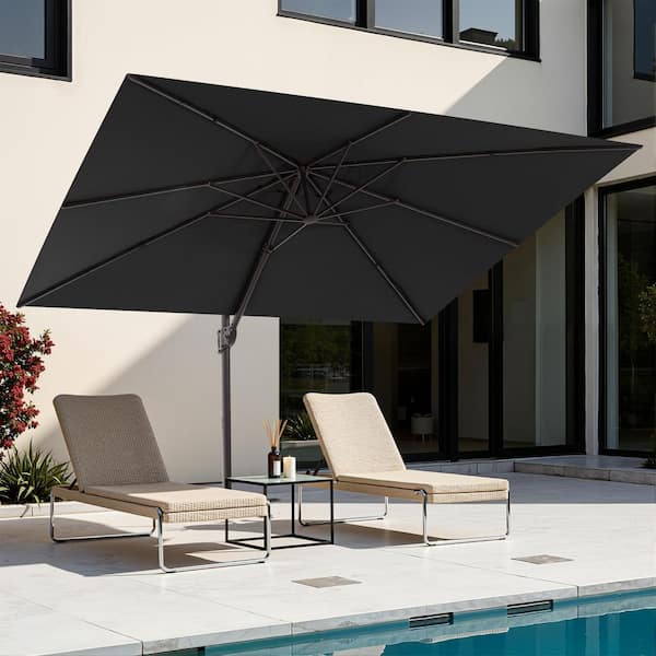 home decorators collection 8.9 ft cantilever patio umbrella in black CoolCover by Han 10x10 Outdoor Umbrella, patio or deck into a shaded oasis Crestlive Products 11 ft. x