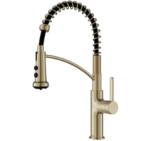 Scottsdale Single Handle Pull-Down Sprayer Kitchen Faucet in Spot-Free Champagne Bronze