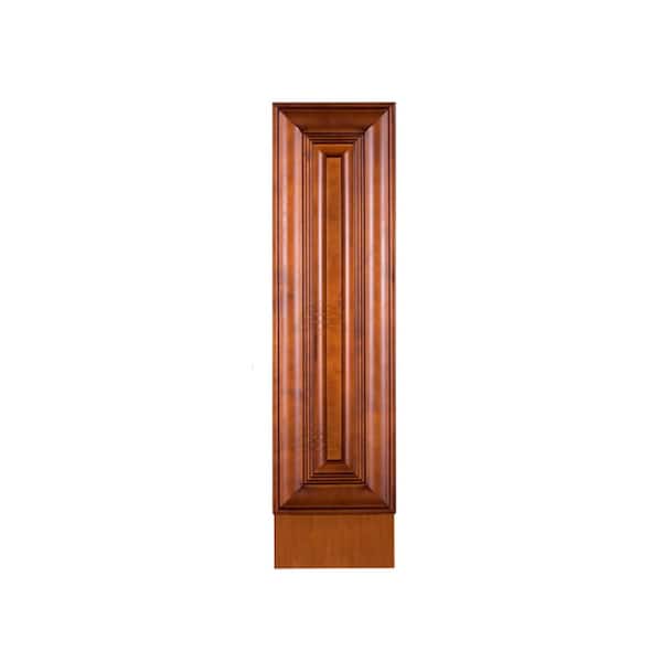 Cambridge Assembled 9x34.5x24 in. Base Spice Rack Cabinet in Chestnut
