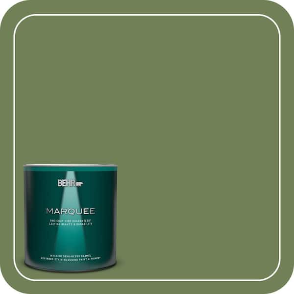 BEHR MARQUEE 1 qt. #MQ6-47 Terrain One-Coat Hide Semi-Gloss Enamel Interior Paint & Primer
