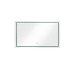 72 in. W x 36 in. H Large Rectangular Frameless LED Wall Bathroom Vanity Mirror in Polished Crystal