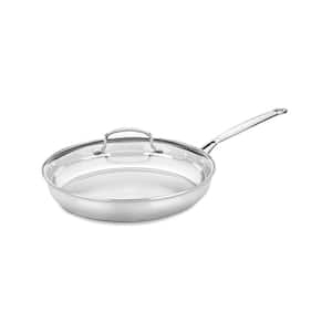 Chef's Classic 12 in. Stainless Steel Stovetop Skillets with Glass Lid