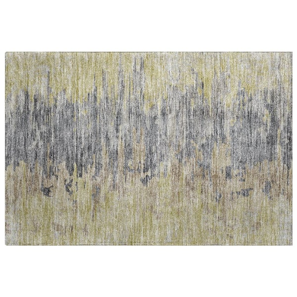 Dream Shag Premium Machine Washable Abstract ADS704 Pewter 2 ft. x 3 ft. Accent Rug