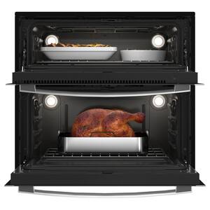 Profile 30 in. Smart Double Electric Wall Oven with Convection Self-Cleaning in Stainless Steel