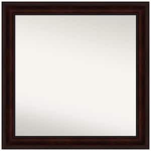 Coffee Bean Brown 31 in. W x 31 in. H Non-Beveled Bathroom Wall Mirror in Brown