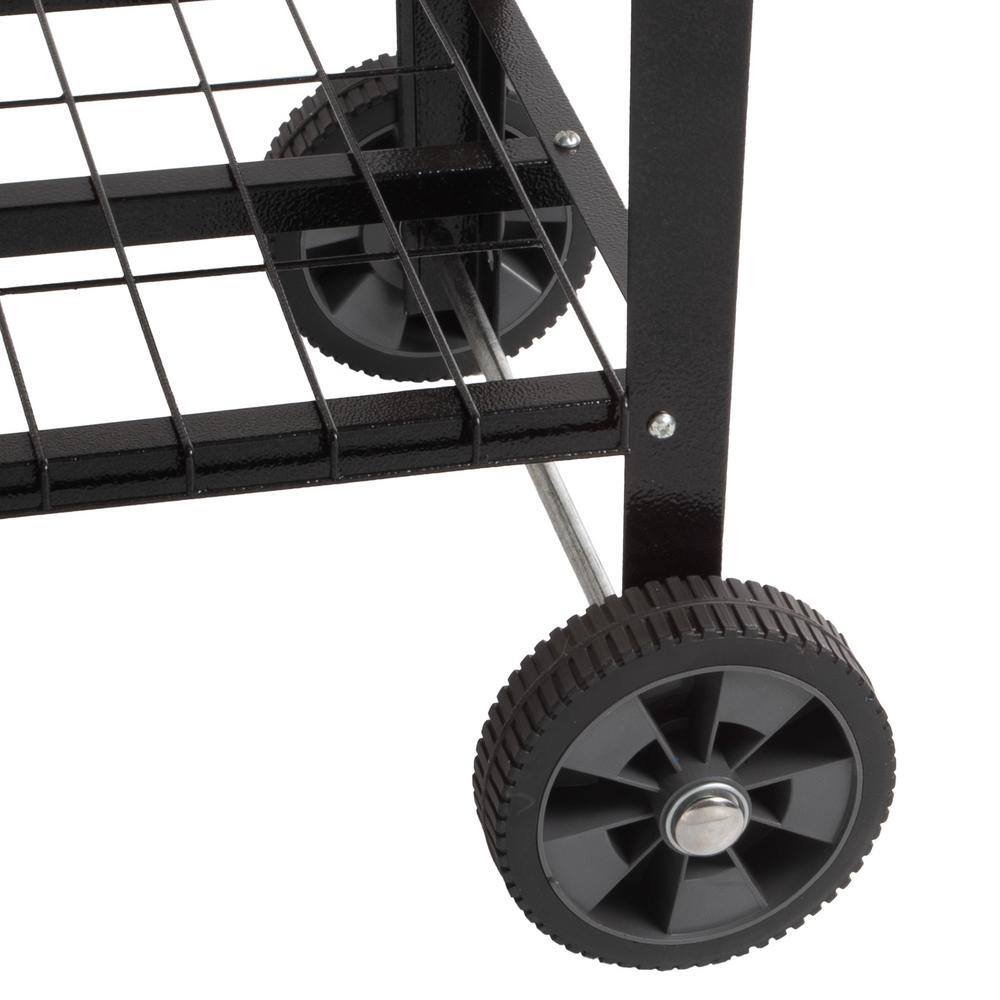 Raised Garden Bed with Shelf, Black