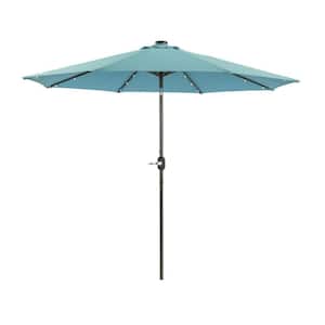 corliving wind resistant tilting patio umbrella blue 118 Offset This umbrella is crafted to enhance your outdoor experience 11' Aluminum Patio Umbrella with