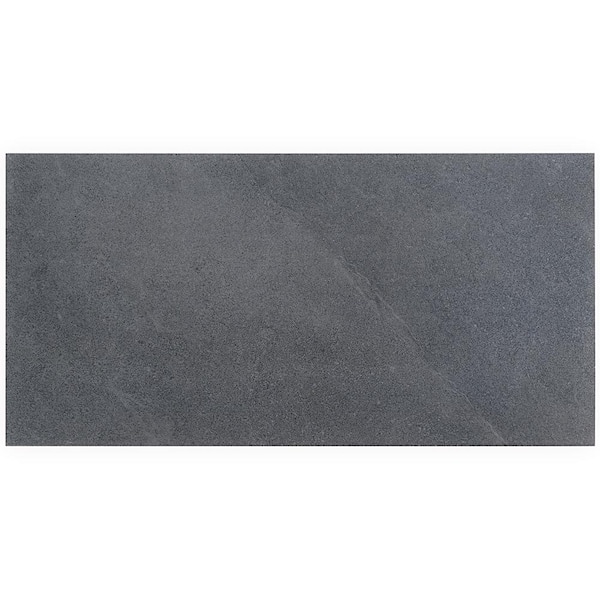 Ivy Hill Tile Copley Nero 4 in. x 8 in. Matte Stone Look Porcelain Floor and Wall Tile Sample