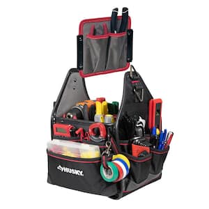 10 in. Electrician Tool Bag with Removable Tool Wall