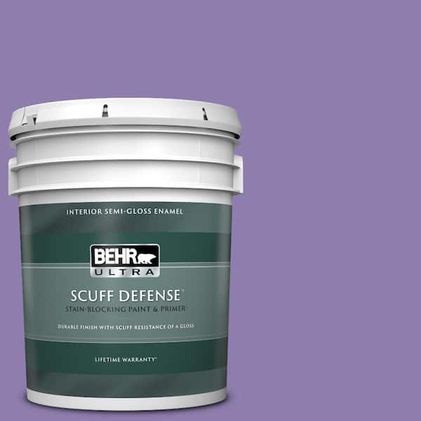 BEHR ULTRA 5 gal. #PPU16-04 Purple Agate Extra Durable Semi-Gloss Enamel Interior Paint & Primer