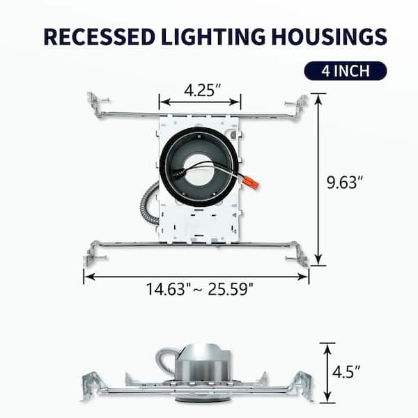 MW MWLIGHTING 4in. Aluminum Air Tight IC Rated New Construction