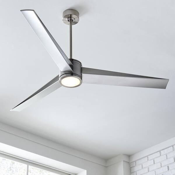 Brushed Steel Ceiling Fan 
