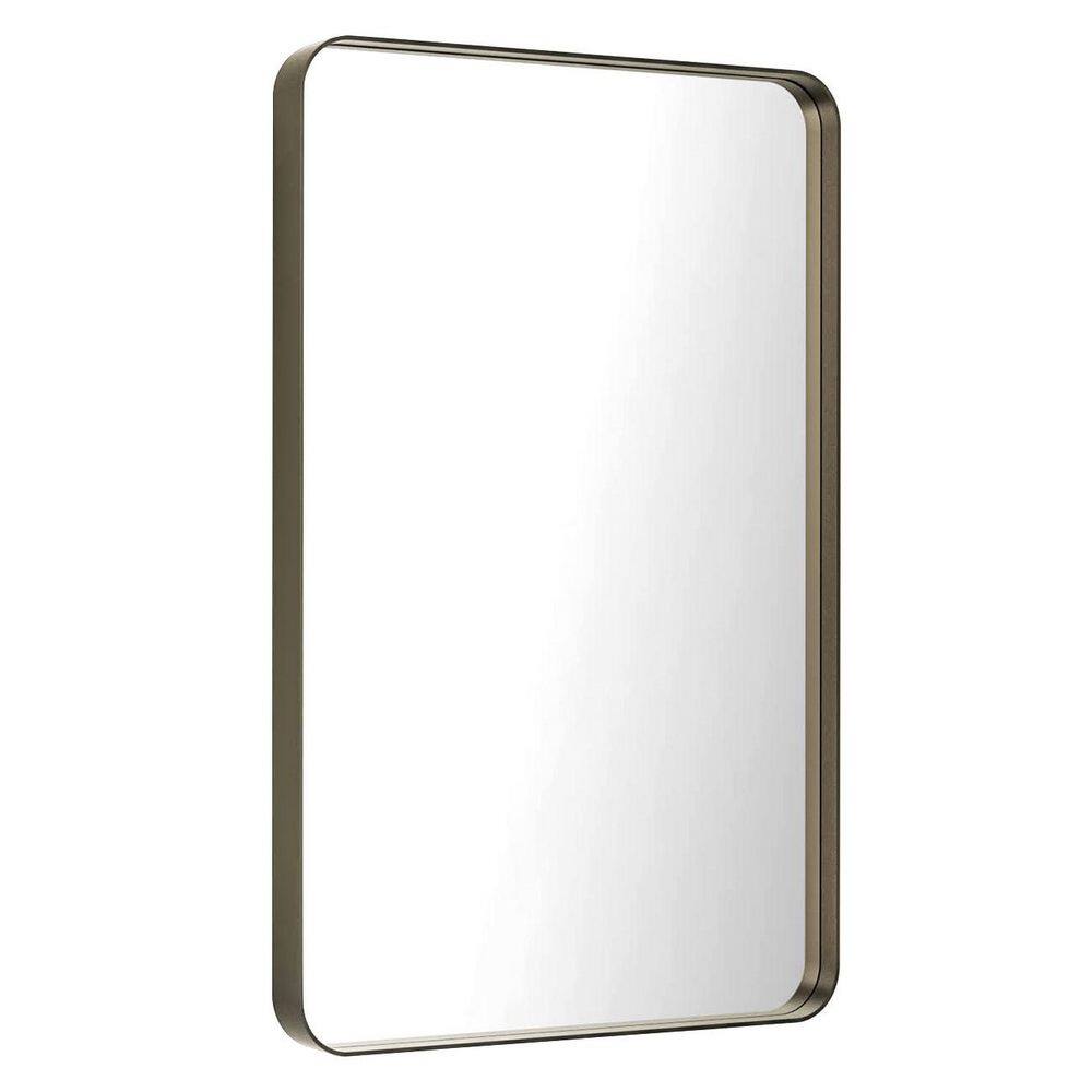 51 in. W x 30 in. H Rectangular Framed French Cleat Wall Mounted Tempered Glass Bathroom Vanity Mirror in Brushed Bronze price history on PriceWatchPro