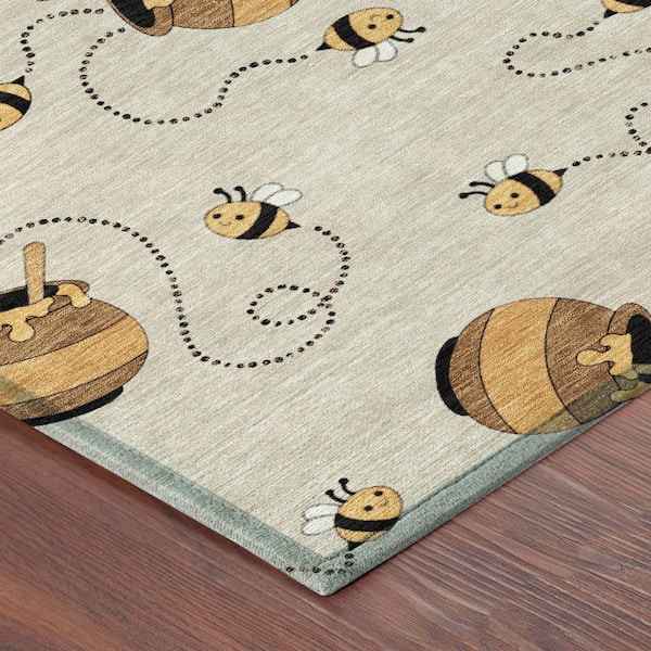 Chantille Machine Washable Indoor/Outdoor Abstract ACN2650 Beige 10 ft. x 14 ft. Area Rug