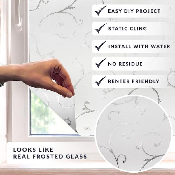 Etched Lace 24 in. x 36 in. Window Film