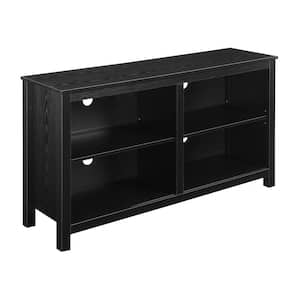 Montana Highboy Black TV Stand with Shelves for TVs up to 65 in.