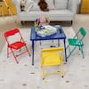 Homy Casa Page Color 5-Piece Folding Plastic Kids Square Table Top and ...