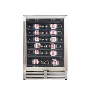 Miccine - 24 in. W 46-Bottle Wine and 160-Can Built-In Compressor Beverage Cooler