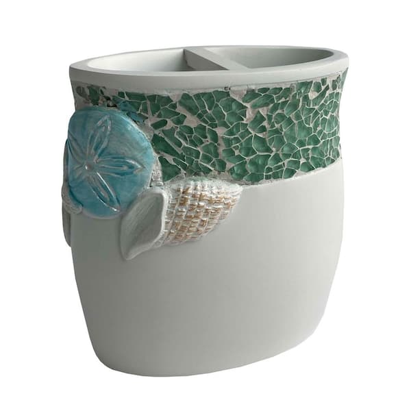 Sweet Home Collection Seascape Toothbrush Holder Bathroom Accessory (1 Piece)
