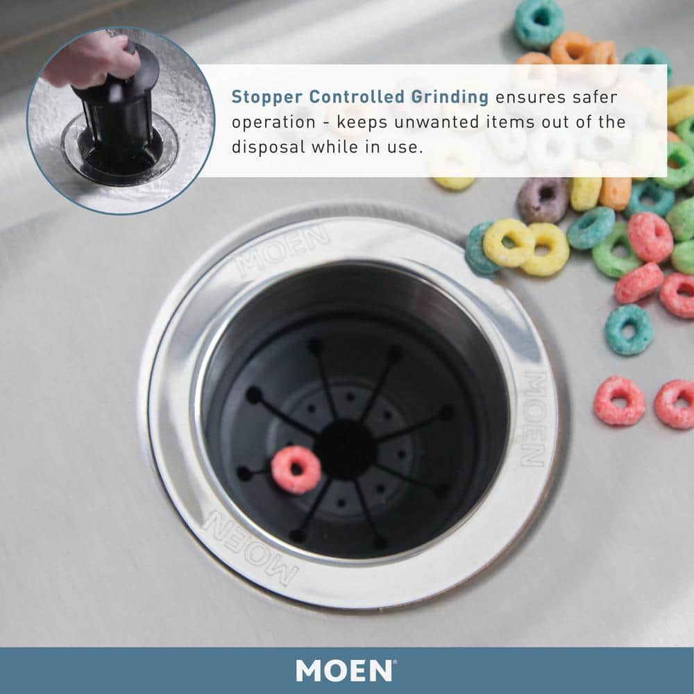 Moen Black 3/4 HP Batch Feed Garbage Disposal