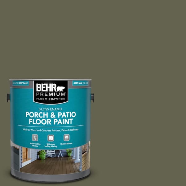 BEHR PREMIUM 1 gal. #N350-7A Mountain Olive Gloss Enamel Interior/Exterior Porch and Patio Floor Paint