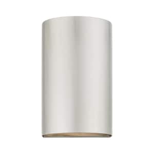 Banbury 7 in. 1-Light Brushed Nickel Dark Sky Outdoor Hardwired ADA Wall Sconce with No Bulbs Included