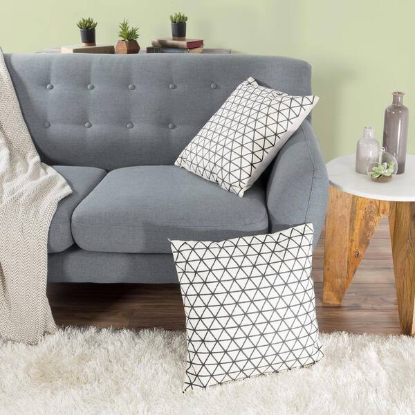 Lavish Home Modern Triangle Grey Decorative Pillow