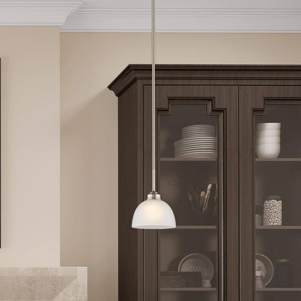 Somerset Sleek Contemporary Mini Pendant Light in Brushed Nickel