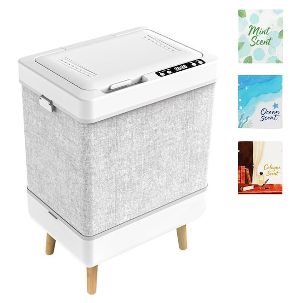 Electric Foldable Towel Warmer in White,35L Capacity, Holds 3 Large Towels or 2 Robes, Fast Heating, Space-Saving Design