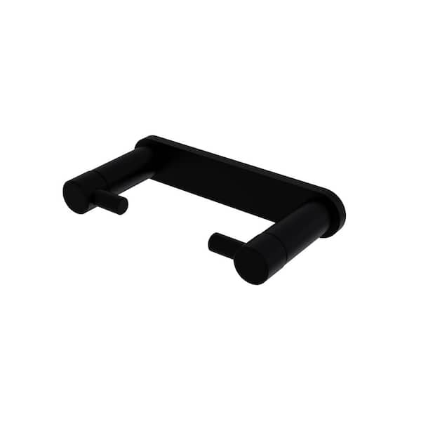 Allied Brass Fresno Collection Rollerless Toilet Paper Holder in Matte Black