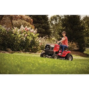 Pony 42 in. 15.5 HP Briggs and Stratton Engine 7 Speed Manual Drive Gas Riding Lawn Tractor (CA Compliant)