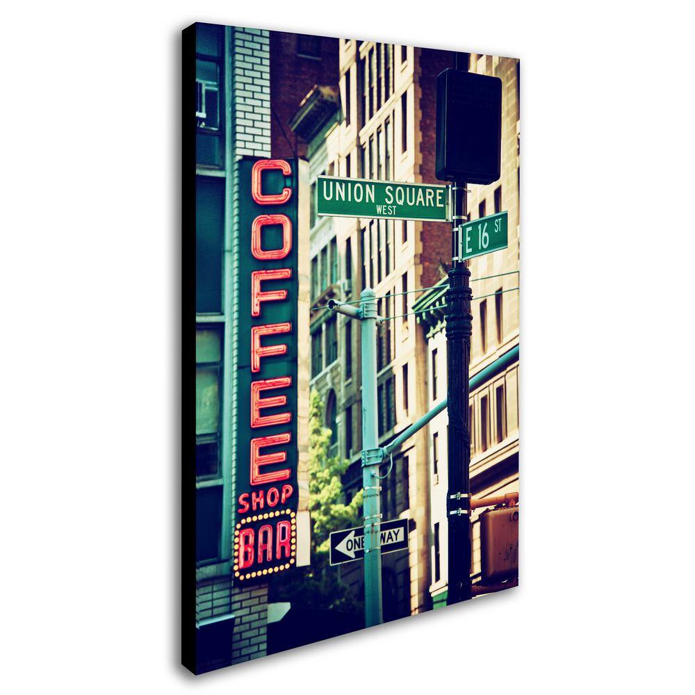 Philippe Hugonnard NYC Coffee Bar Canvas Art in 16x24-Inch