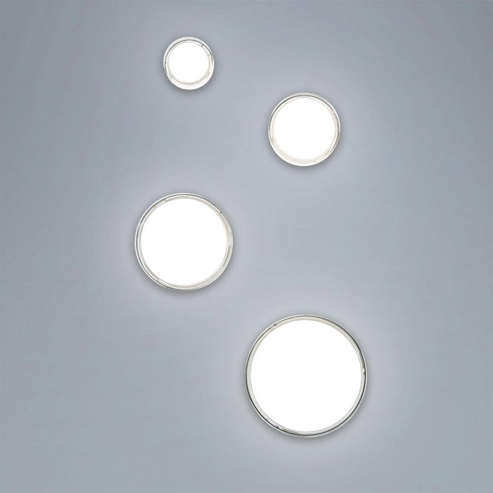 Black Glass Modern LED Flush Mount Light