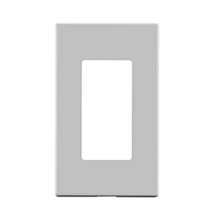 Light Gray 1-Gang Decora Outlet Screwless Decorator/Rocker Wall Plate