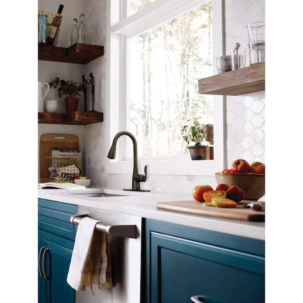 Arbor Single-Handle Pull-Down Sprayer Kitchen Faucet with Power Boost in Oil Rubbed Bronze