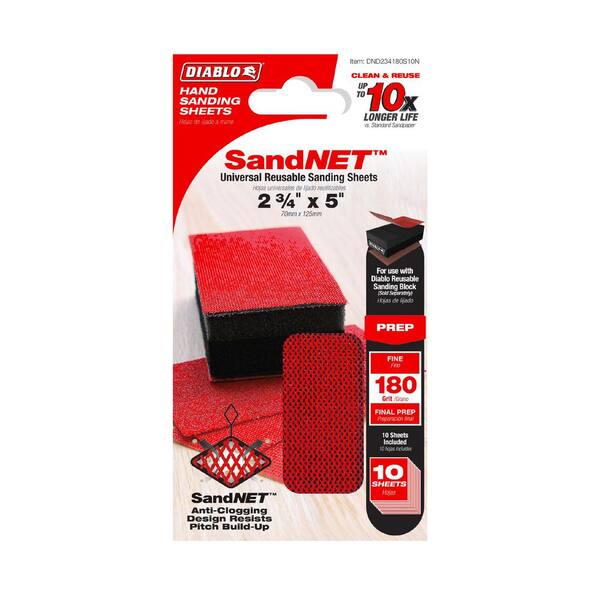 DIABLO 2-3/4 in. x 5 in. 180-Grit SandNET Reusable Sanding Sheets