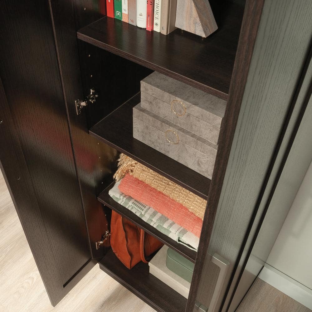 Dakota Oak Tall Storage Cabinet with Adjustable Shelving