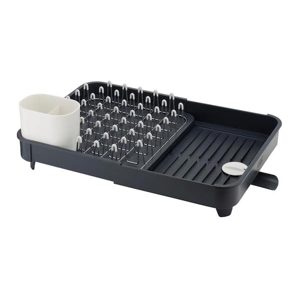 Joseph Joseph Extend Expandable Dishrack with Draining Plug in Grey