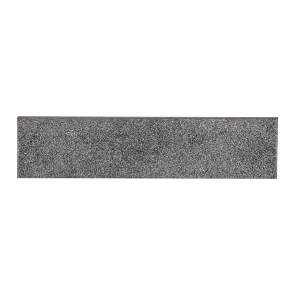 Daltile Continental Slate Asian Black 3 In. X 12 In. Porcelain Bullnose ...