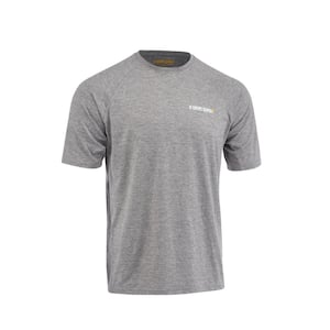 Men's Large Gray Performance Short Sleeved Shirt