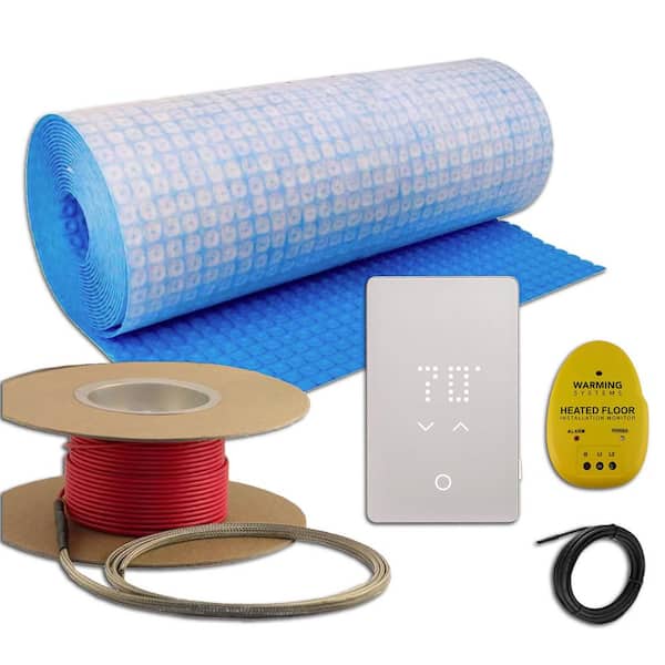 25 sq. ft. Electric Floor Heating System, 120-Volt Includes-Heating Cable, Cable Heat Membrane and Wi-Fi Thermostat