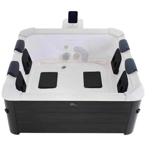 Oslo 6-Person 120-Jet Square Hot Tub with Hydro Massage Jets Plus and LED Strip