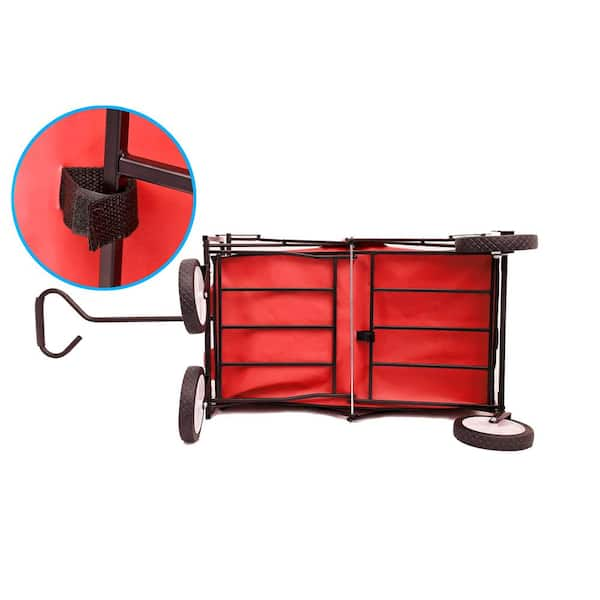 Collapsible Utility Wagon with Telescoping Handle