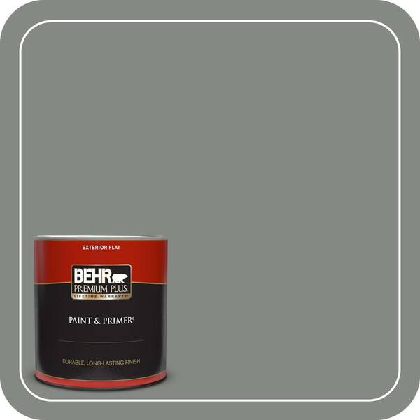 BEHR PREMIUM PLUS 1 qt. #710F-5 Valley Hills Flat Exterior Paint & Primer