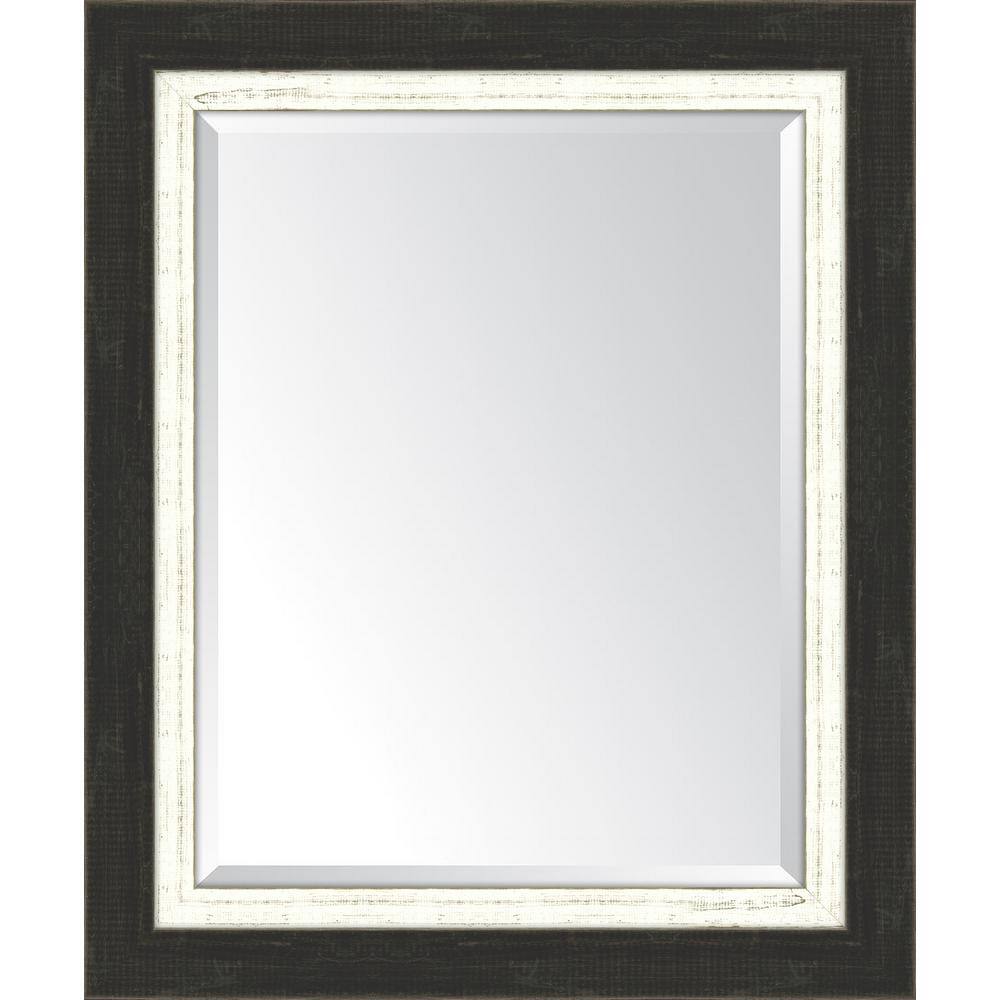 Medium Rectangle Slate Black/White Beveled Glass Classic Mirror (30 in. H x 36 in. W) price history on PriceWatchPro