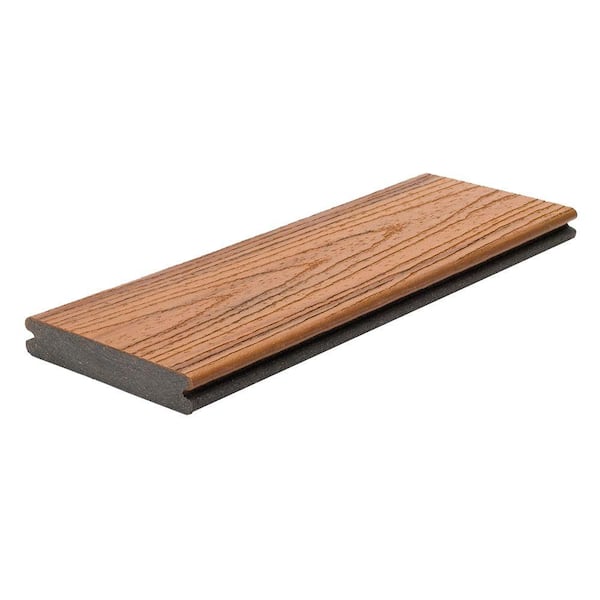 Trex Transcend 1 in. x 5-1/2 in. x 12 ft. Tiki Torch Grooved Edge Capped Composite Decking Board