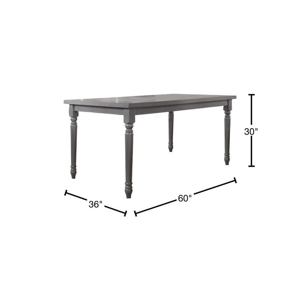 Reclaimed Wood Rectangular Dining Table in Rustic Gray