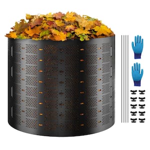 Compost Bin 220 Gal. Outdoor Expandable Composter and Large Capacity Composting Bin Creation Fertile Soil Blade Span