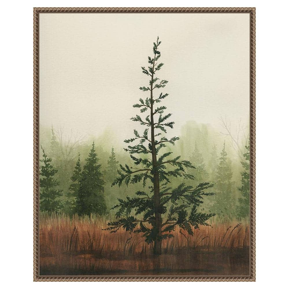 Grace Popp Young Evergreen II Bronze Framed Canvas Print
