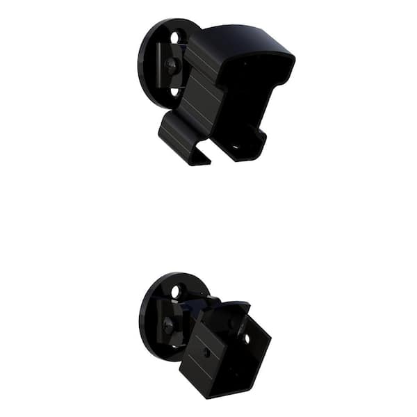 6 in. W Black Aluminum Deck Railing Stair Hand and Base Rail Bracket for 42 in. high system
